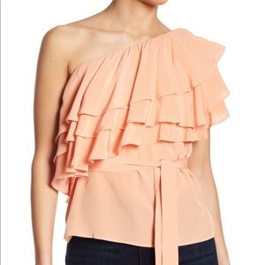 Endless Rose one shoulder ruffle top size M